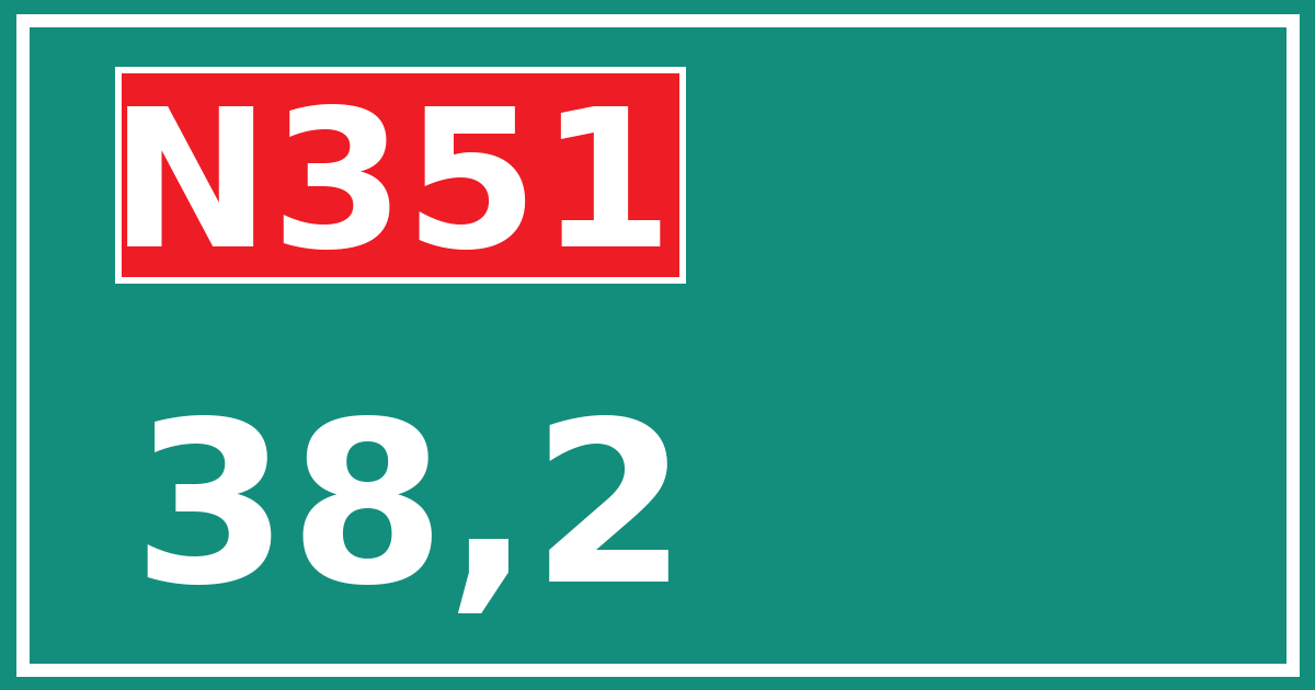 Hectometerbord N351 38,2