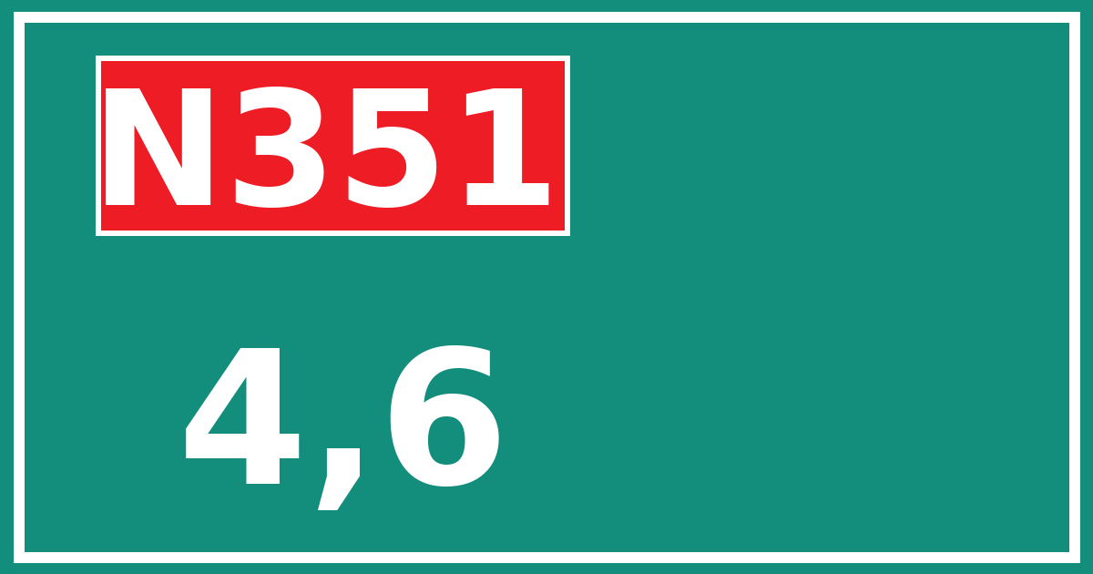 Hectometerbord N351 4,6