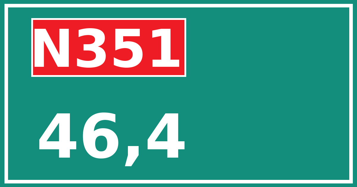Hectometerbord N351 46,4