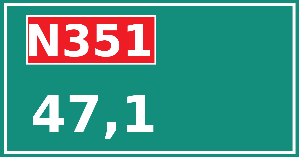 Hectometerbord N351 47,1