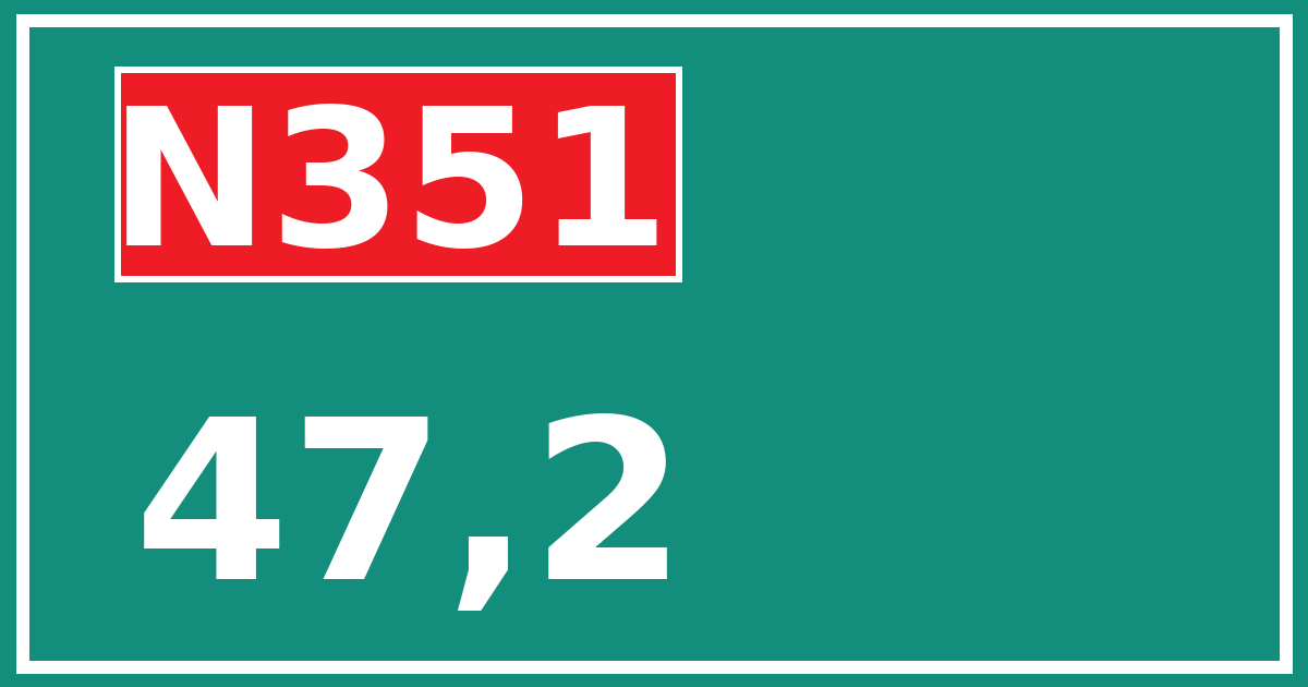 Hectometerbord N351 47,2