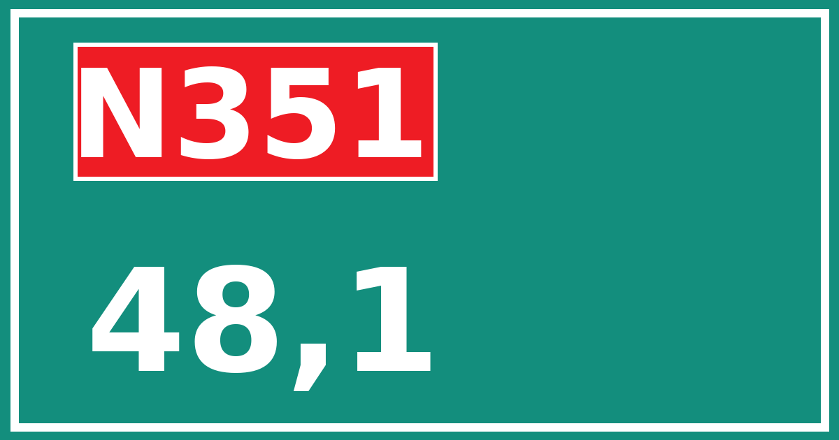 Hectometerbord N351 48,1