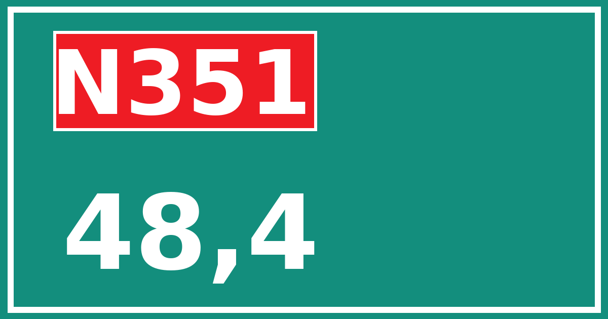 Hectometerbord N351 48,4