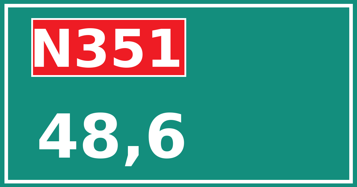 Hectometerbord N351 48,6
