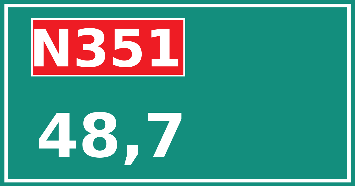 Hectometerbord N351 48,7