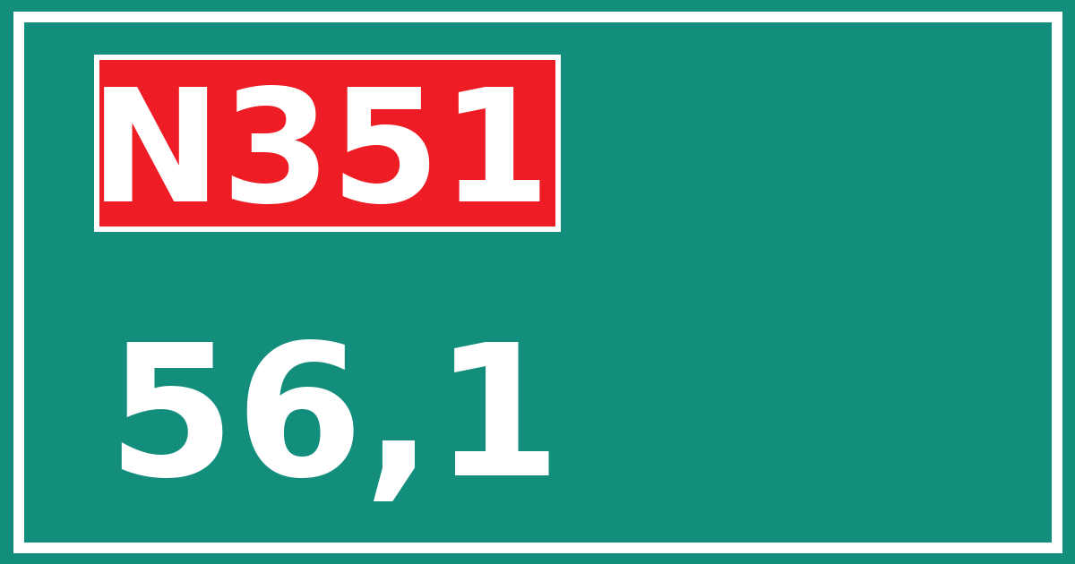 Hectometerbord N351 56,1
