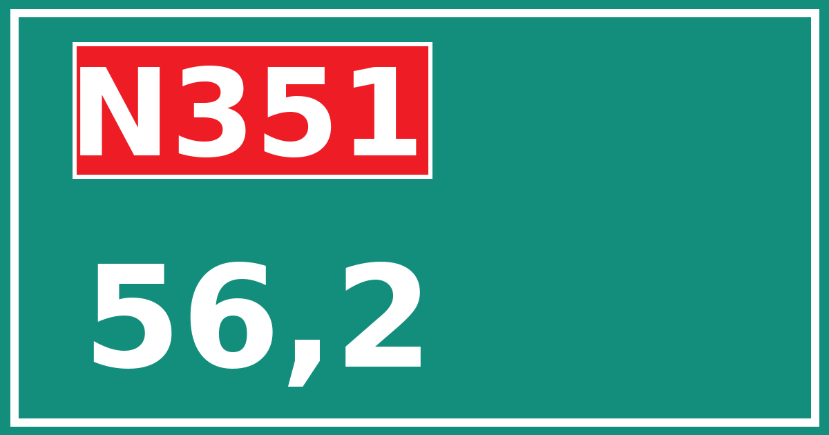 Hectometerbord N351 56,2