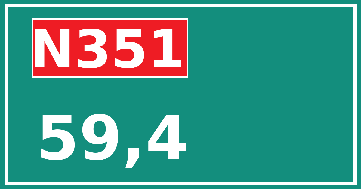Hectometerbord N351 59,4