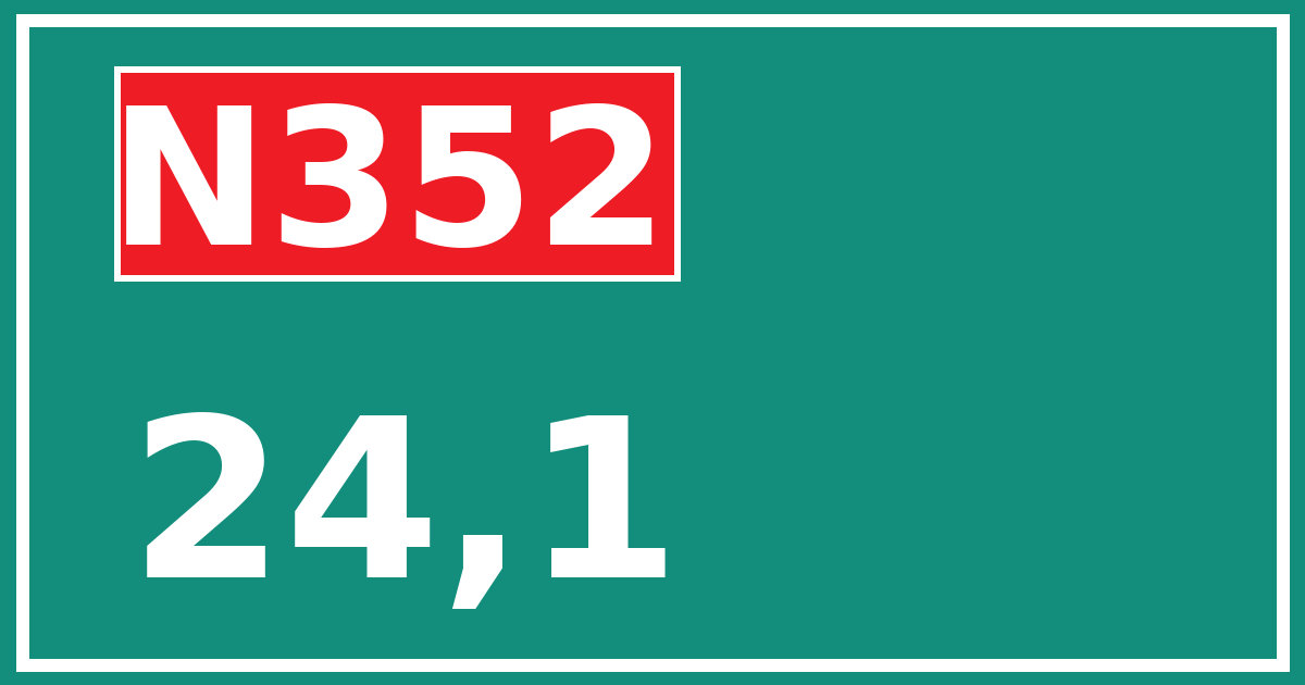 Hectometerbord N352 24,1