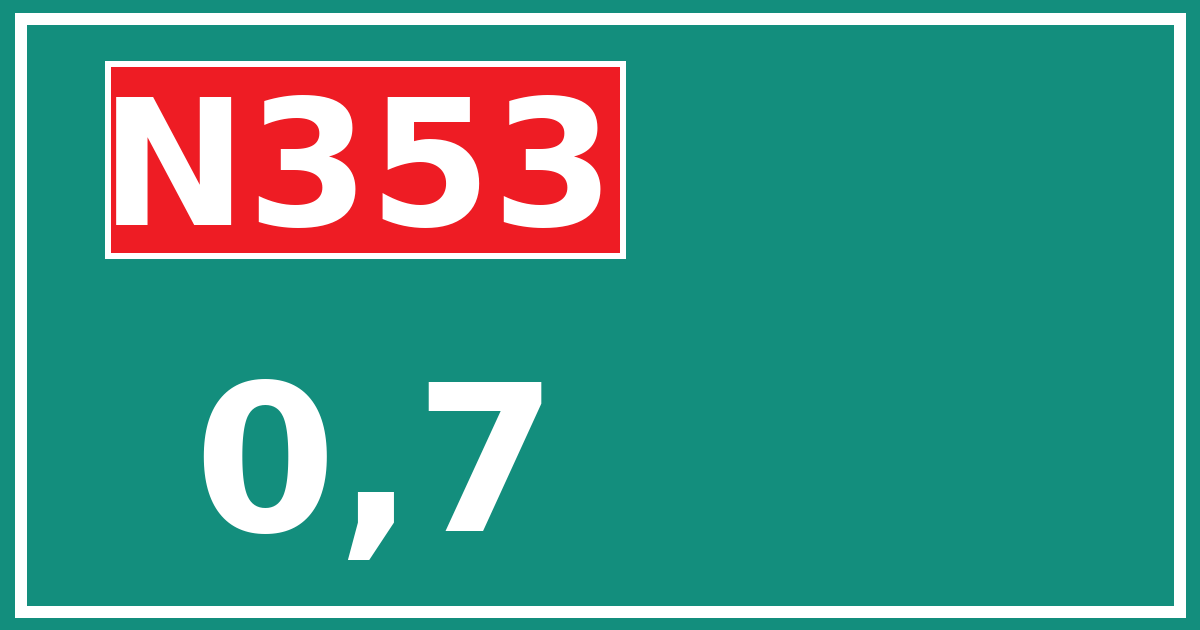 Hectometerbord N353 0,7