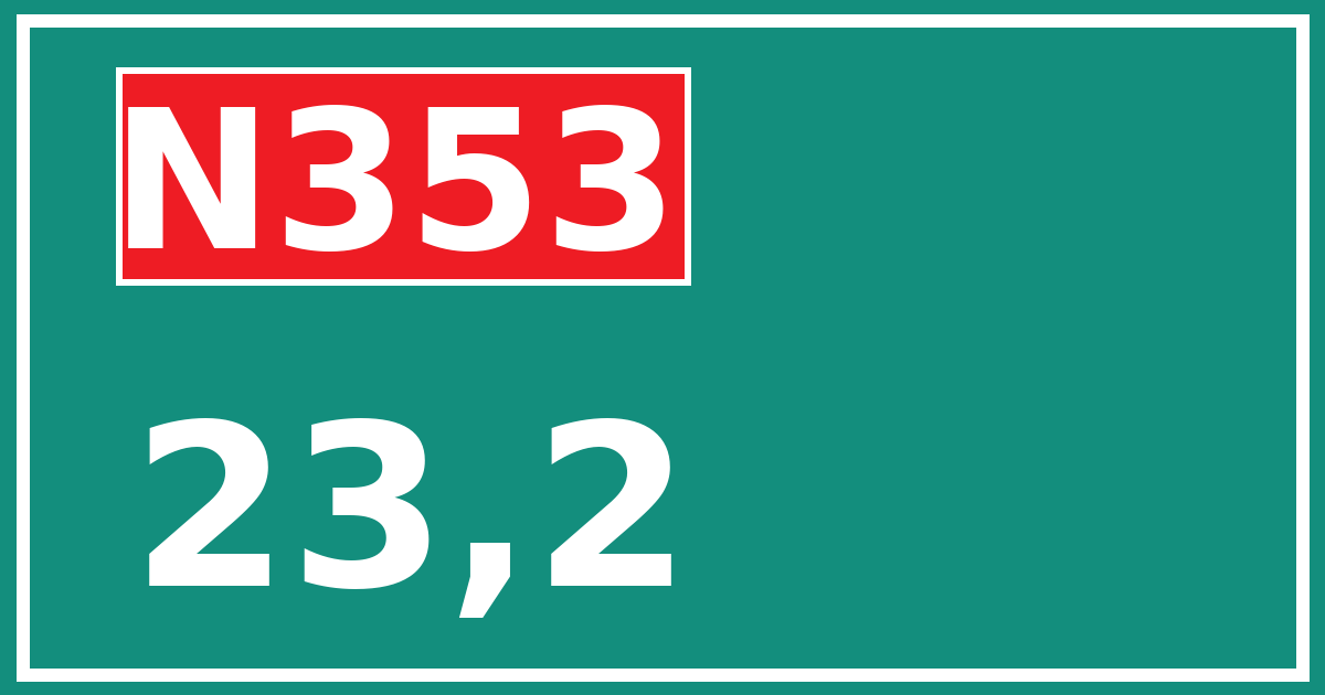 Hectometerbord N353 23,2