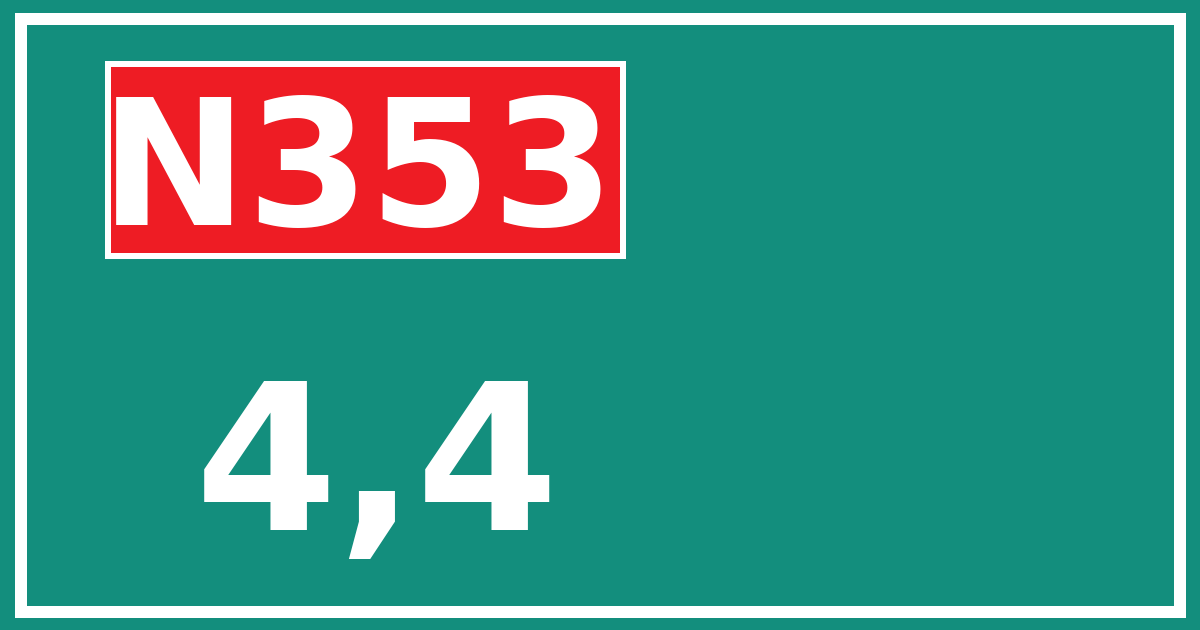 Hectometerbord N353 4,4