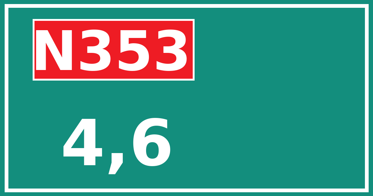 Hectometerbord N353 4,6