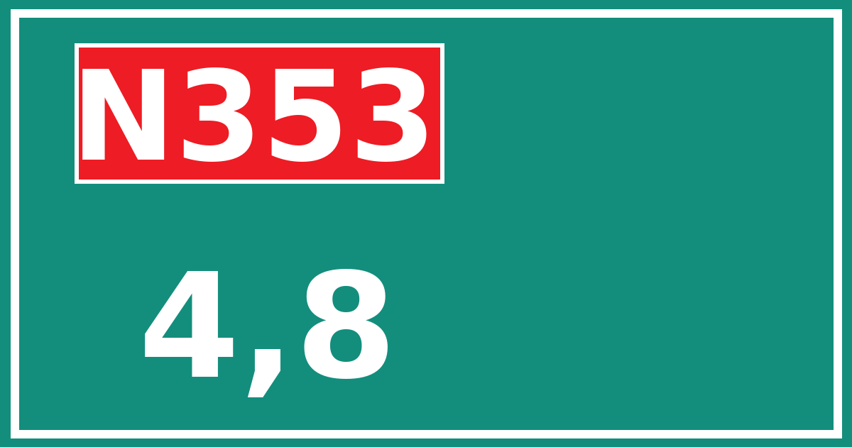 Hectometerbord N353 4,8