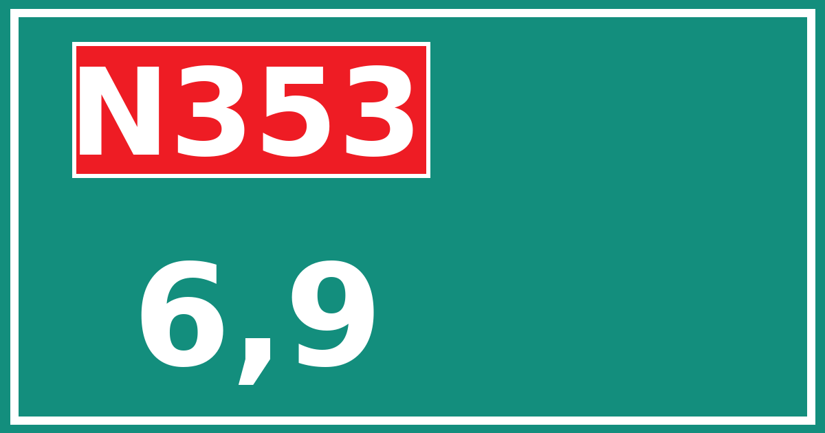 Hectometerbord N353 6,9
