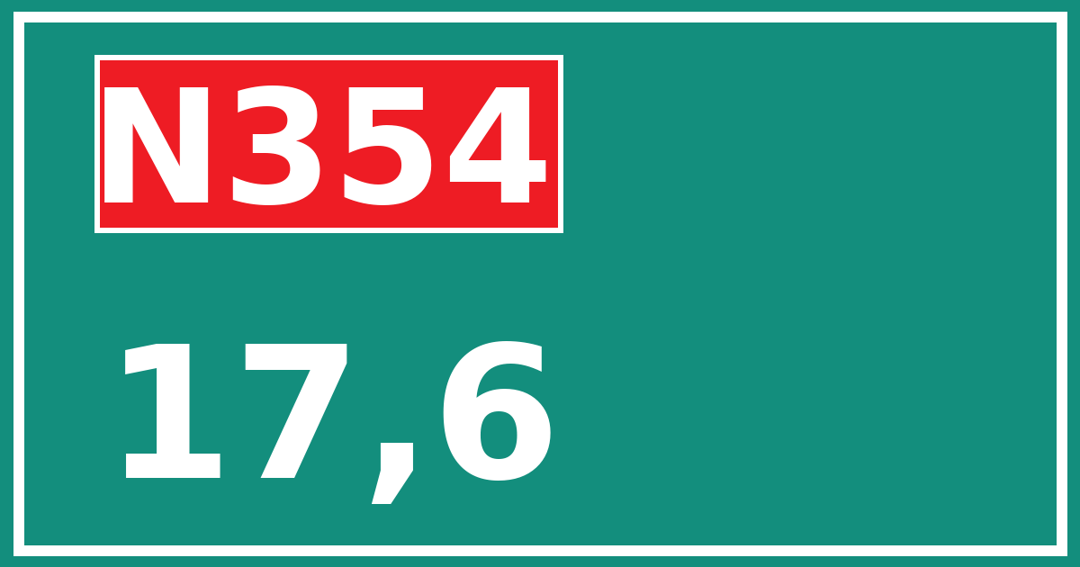 Hectometerbord N354 17,6