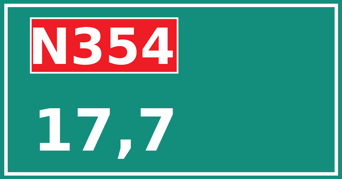 Hectometerbord N354 17,7