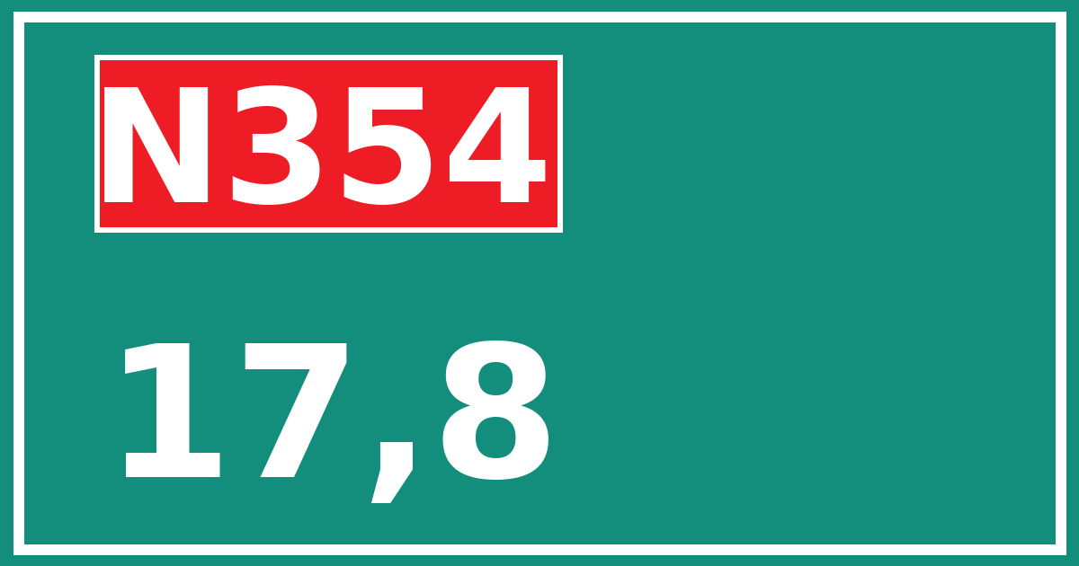 Hectometerbord N354 17,8