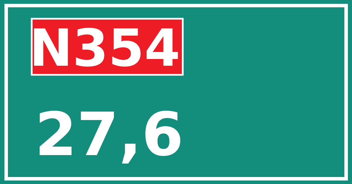 Hectometerbord N354 27,6