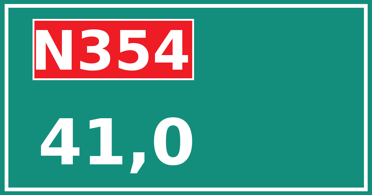 Hectometerbord N354 41,0