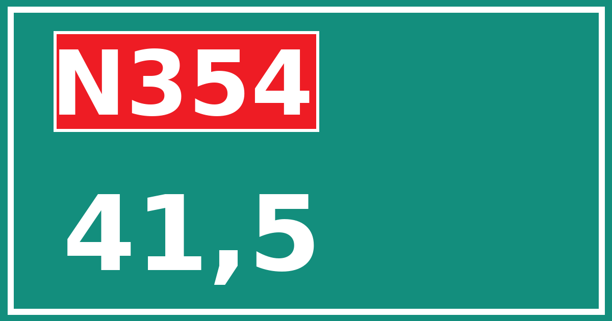 Hectometerbord N354 41,5