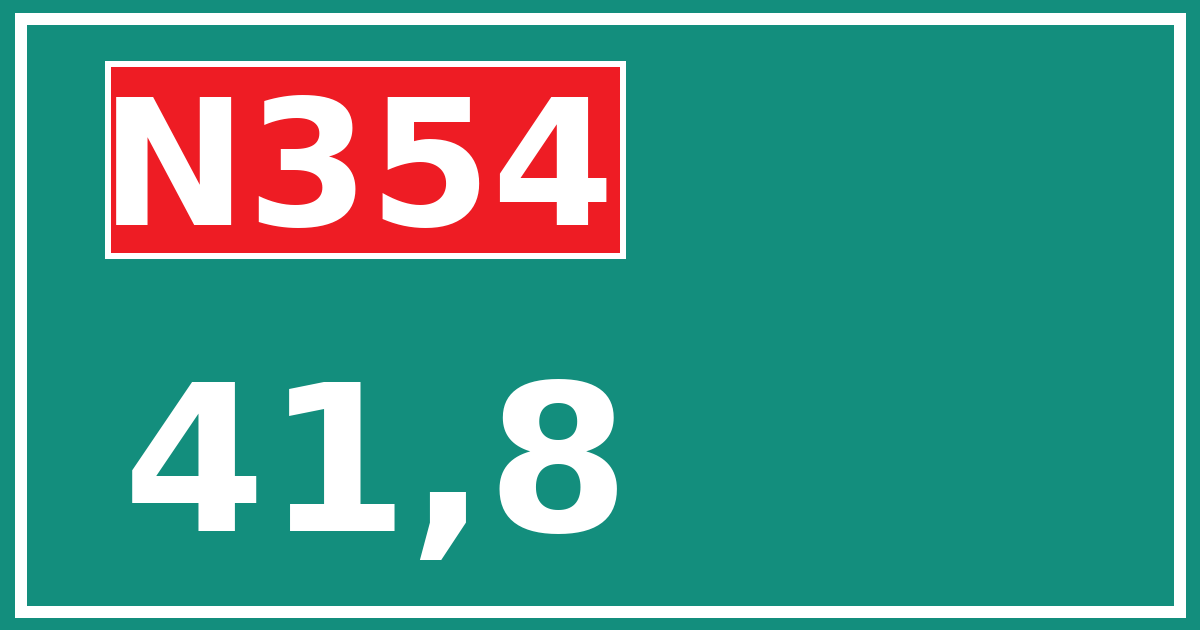 Hectometerbord N354 41,8
