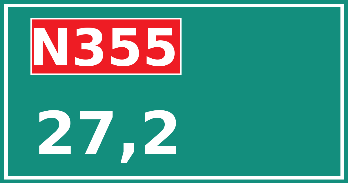 Hectometerbord N355 27,2