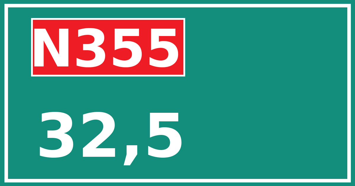 Hectometerbord N355 32,5