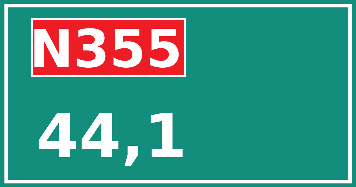Hectometerbord N355 44,1
