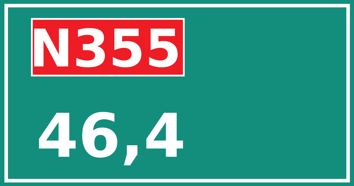 Hectometerbord N355 46,4