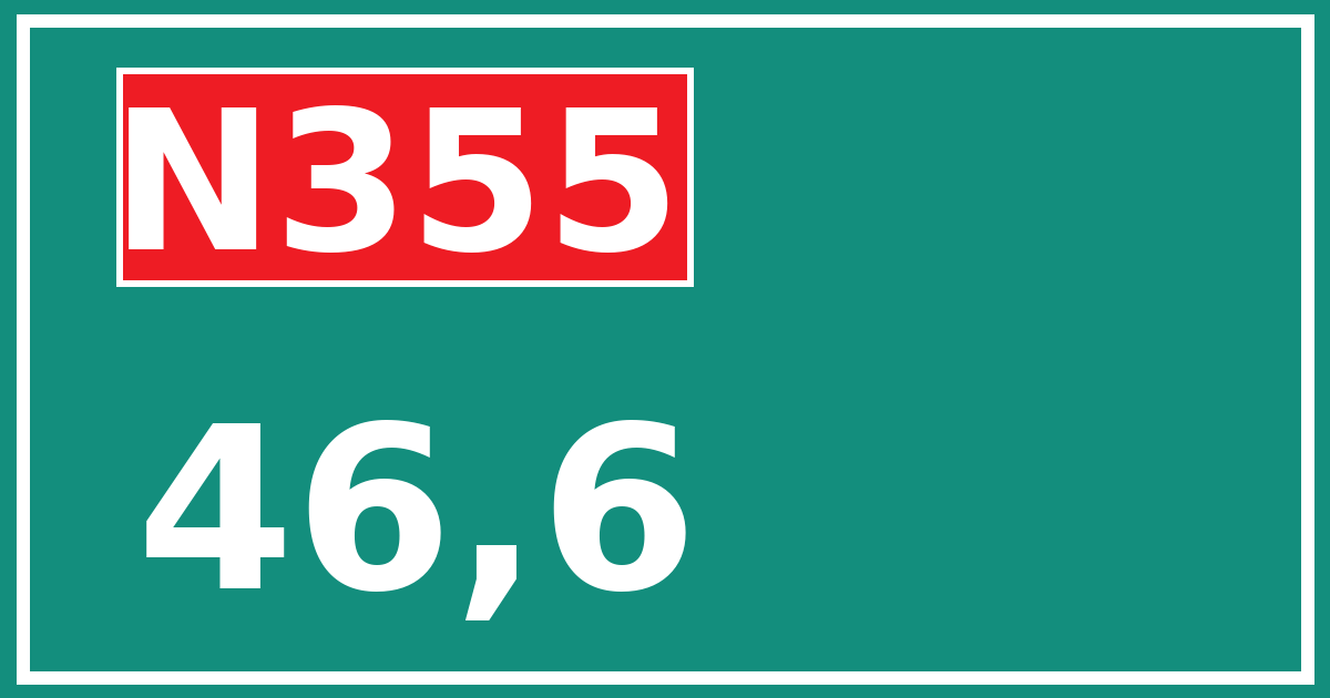 Hectometerbord N355 46,6