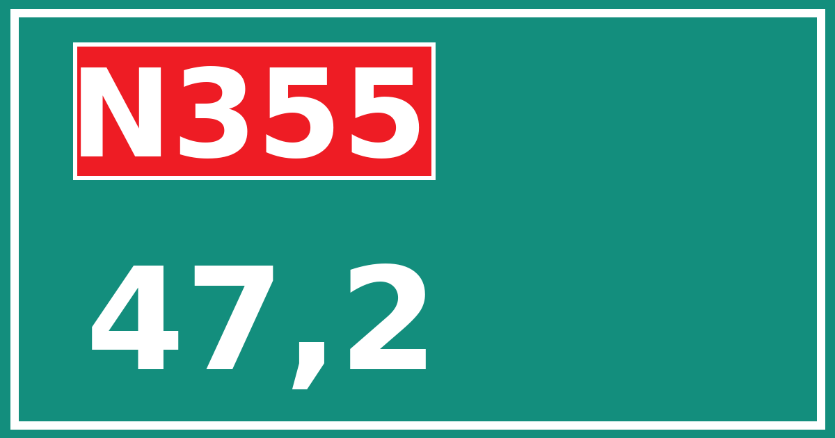 Hectometerbord N355 47,2