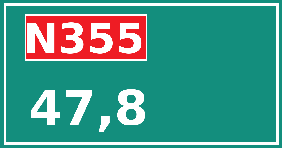 Hectometerbord N355 47,8