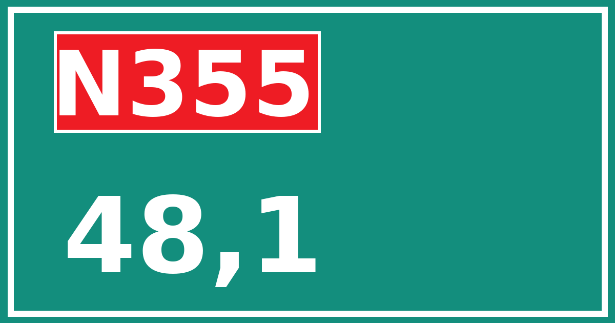 Hectometerbord N355 48,1