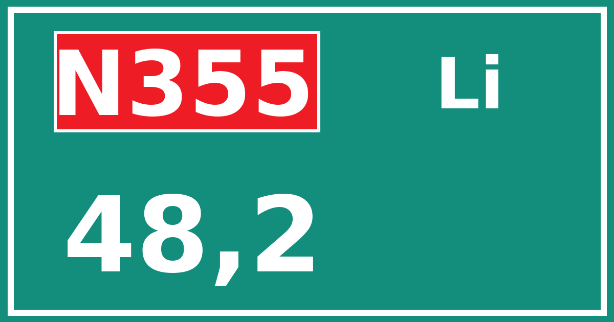 Hectometerbord N355 48,2 zijde Li