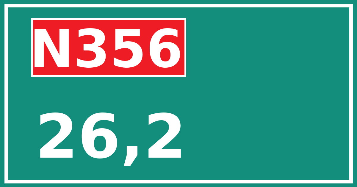 Hectometerbord N356 26,2