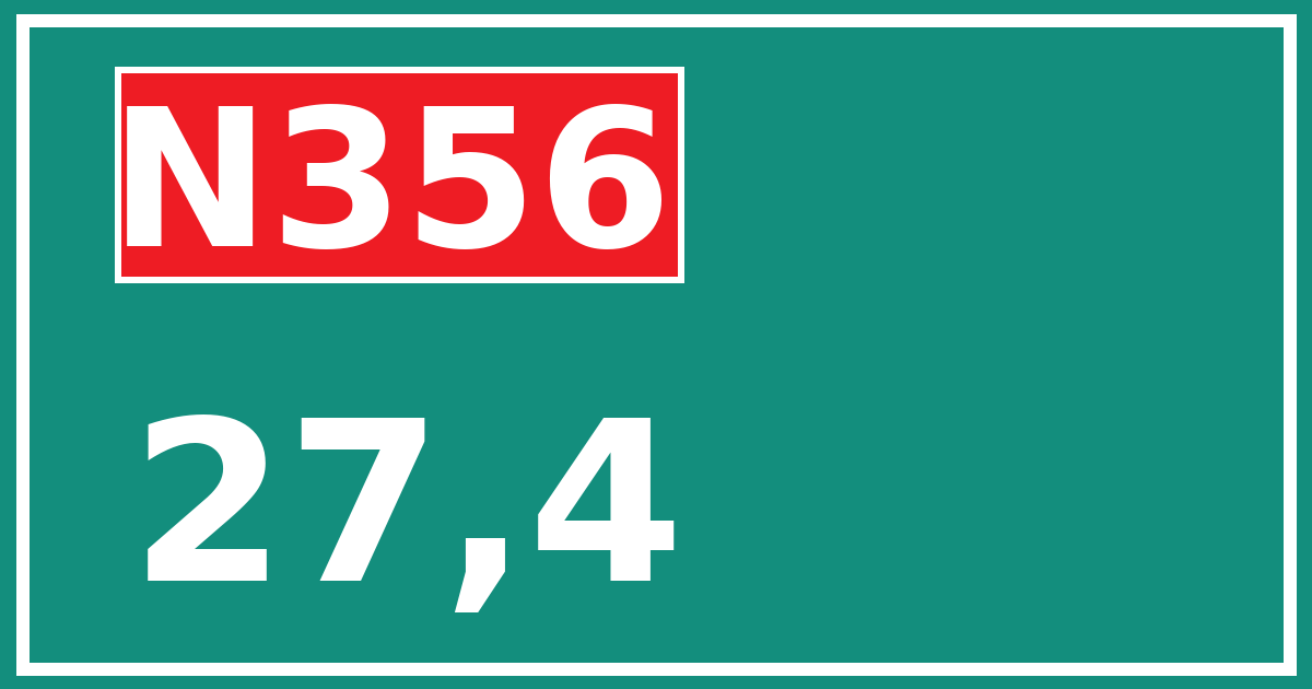Hectometerbord N356 27,4