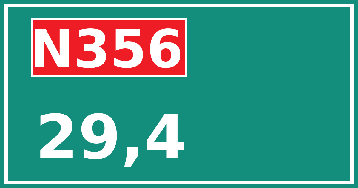 Hectometerbord N356 29,4
