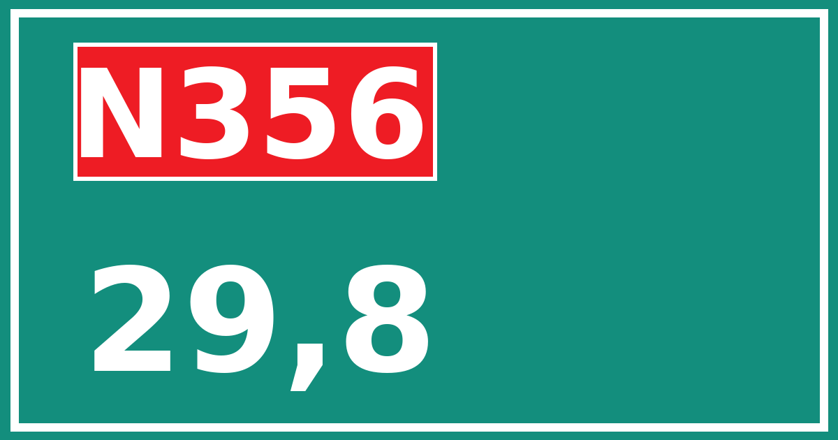 Hectometerbord N356 29,8