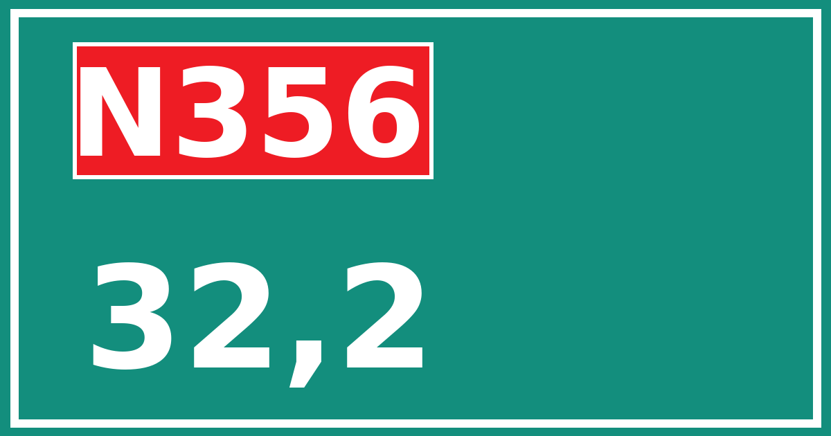 Hectometerbord N356 32,2