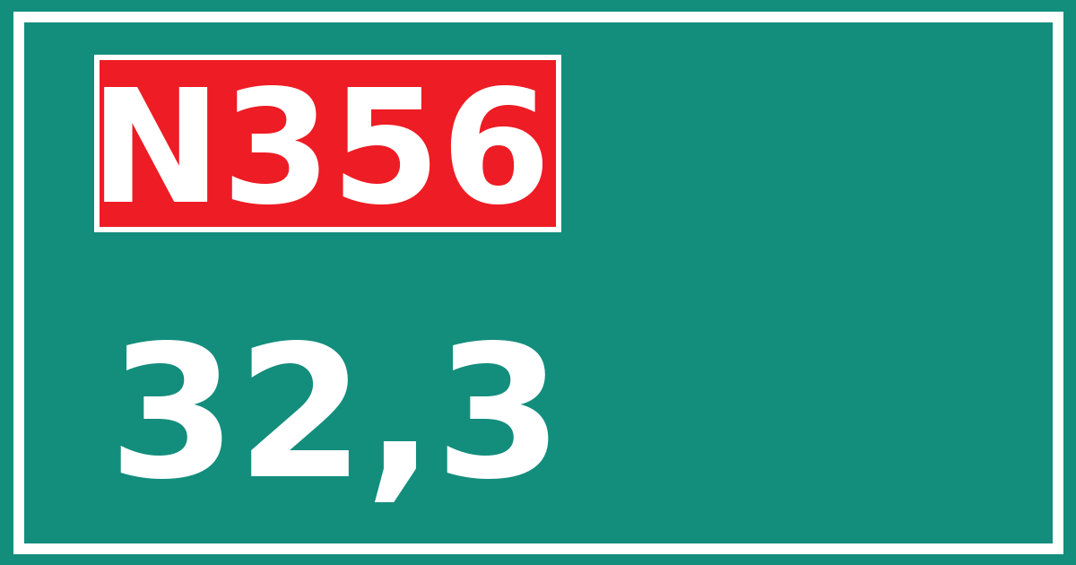 Hectometerbord N356 32,3
