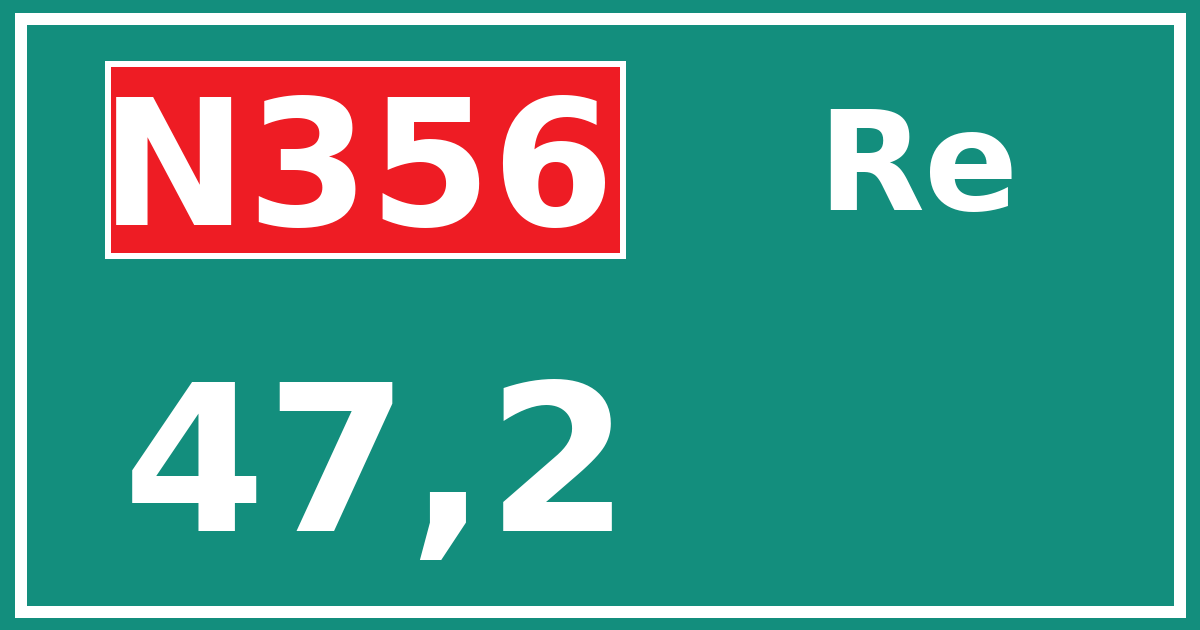 Hectometerbord N356 47,2 zijde Re