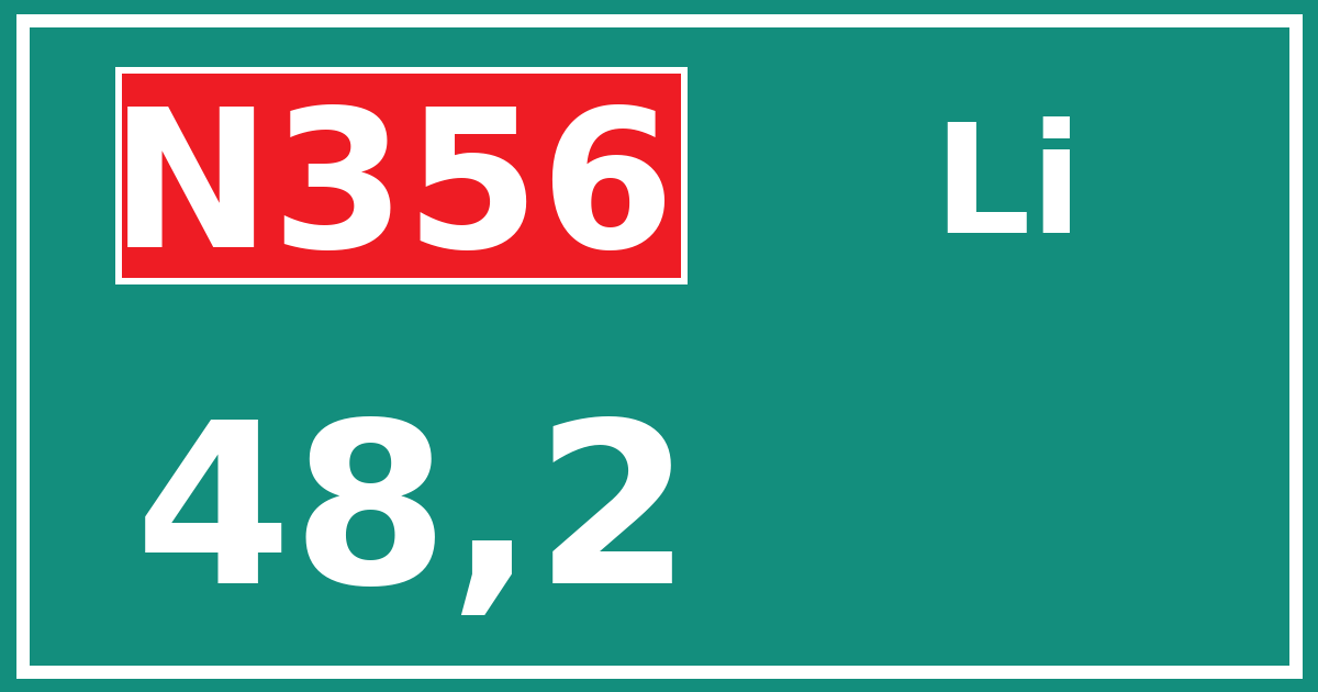 Hectometerbord N356 48,2 zijde Li
