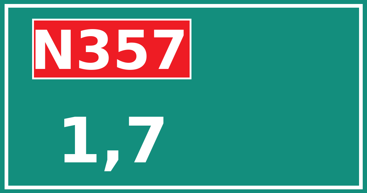 Hectometerbord N357 1,7