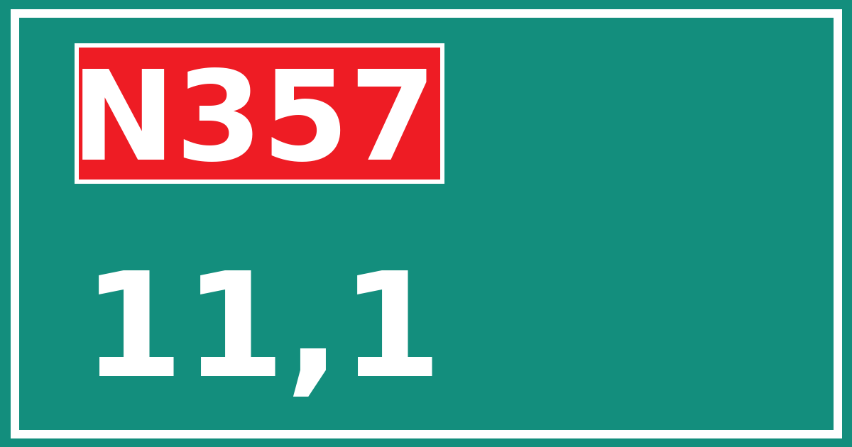 Hectometerbord N357 11,1