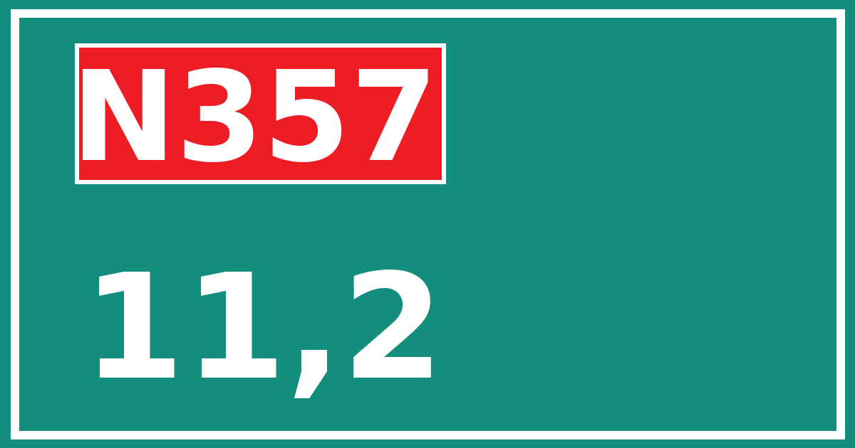 Hectometerbord N357 11,2