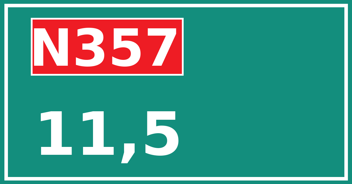 Hectometerbord N357 11,5