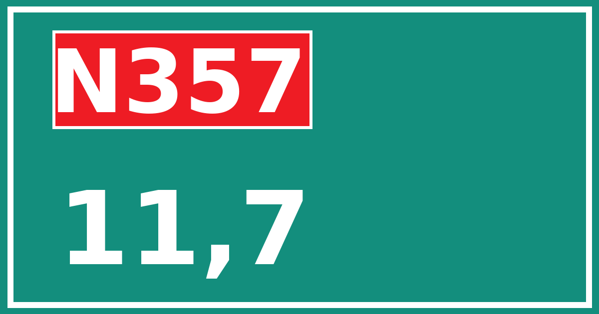 Hectometerbord N357 11,7