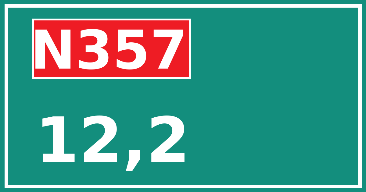 Hectometerbord N357 12,2