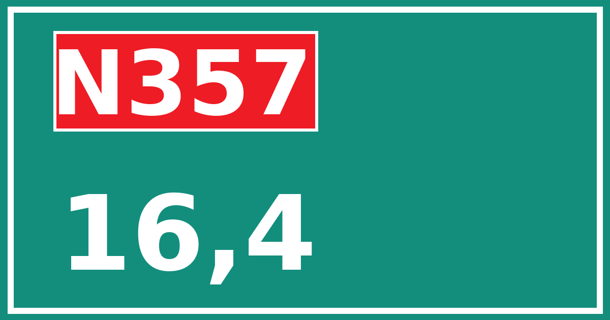 Hectometerbord N357 16,4